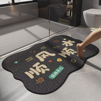 Diatomaceous Earth Bathroom Mat, Super Absorbent Non-Slip Bath Rug for Toilet and Shower