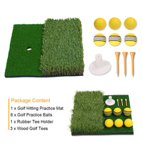 Dual-Color Golf Putting & Hitting Mat for Swing Practice