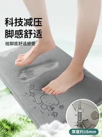 Absorbent Non-Slip Bathroom Mat for Toilet, Shower, and Vanity Areas