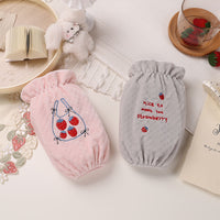 Winter Plush Arm Sleeves for Women, Cute Office Anti-dirty Cuffs