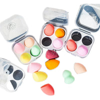 4-Pack Makeup Sponge Set, Beauty Blender for Face, Wet & Dry Use, Gourd Shape, Non-Powder Absorbing