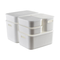 Kids' Toy Storage Bin with Lid, Stackable Building Block Organizer Box