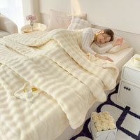 Luxury Rabbit Velvet Blanket Double-Sided Thickened Multi-functional Air Conditioning Blanket Nap Cover Gift Blanket