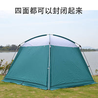 3x3m Large Outdoor Camping Tent Sun Shelter for 6-8 People, Waterproof UV Protection Portable Folding Canopy for Picnic Fishing