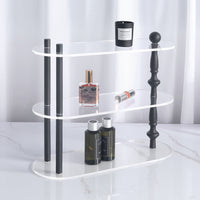 Luxury Acrylic & Metal Countertop Organizer for Perfumes, Cups, and Aromatherapy
