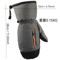 Men's Winter Ski Gloves, Thermal Lined Waterproof Snowboarding & Motorcycle Gloves