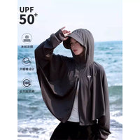 Unisex UPF 50+ Sun Protection Cape Hoodie for Outdoor Activities