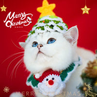 Christmas Pet Scarf Collar Knitted Bib for Cats and Dogs