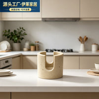Nordic Style Resin Faux Travertine Kitchen Drainer Rack Multi-functional Washing Tool Organizer