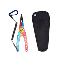 Lure Fishing Pliers, Aluminum Alloy Multi-functional Fish Control Pliers with Lanyard and Bag for Outdoor Use