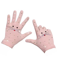 Figure Skating Training Gloves with Rhinestones for Kids and Adults