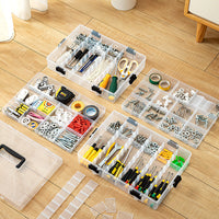 Multi-functional Portable Tool Box for Electricians, Auto Repair, Fishing - Hardware Parts, Screws, Accessories Organizer