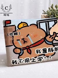 Capybara Student Seat Cushion for Classroom Chair Dorm Stool, Thickened Sponge Core Non-Slip Pad