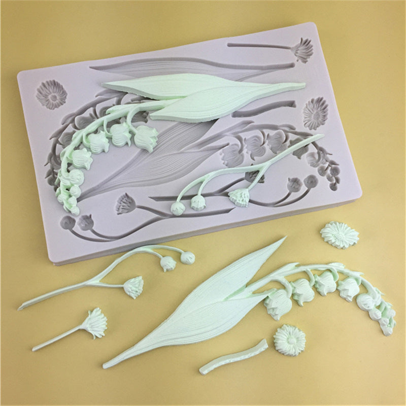 Lily of the Valley Silicone Mold for Cake Decorating, Chocolate, Fondant, Resin, Plaster, Clay Crafts