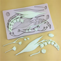 Lily of the Valley Silicone Mold for Cake Decorating, Chocolate, Fondant, Resin, Plaster, Clay Crafts
