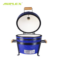 16-inch Ceramic BBQ Grill Outdoor Camping Portable Smoker Roaster for Whole Chicken