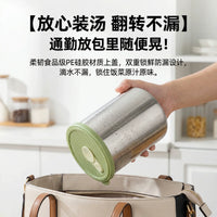 304 Stainless Steel Food Storage Containers with Lids, Round Refrigerator Organizer Bowls, Kitchen Bento Boxes