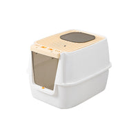 Large Enclosed Top-Entry Cat Litter Box with Odor Control and Anti-Splash Design