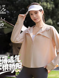 Ice-Feel Cloak Sun Protection Hoodie for Women, Breathable UV Protection Shawl, Lightweight & Versatile