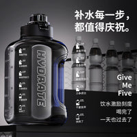 Large Capacity Sports Water Bottle with Straw and Handle, BPA-Free PC Material, Leak-Proof Design for Gym & Outdoor