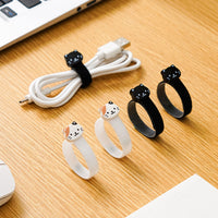 Cat Head Cable Organizer Straps for Computer and Appliance Wires