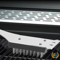 5-Piece Stainless Steel BBQ Grilling Utensil Set with Spatula, Fork, Tongs, and Cleaning Brush