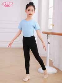 Kids' Two-Piece Dance Practice Outfit for Girls & Boys - Short Sleeve Top & Shorts for Ballet, Jazz, Chinese Dance