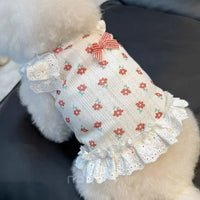 Floral Lace Princess Dress for Small Dogs and Cats