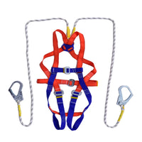 Full Body 5-Point Harness with Lanyard for Fall Protection, Construction, and Outdoor Work