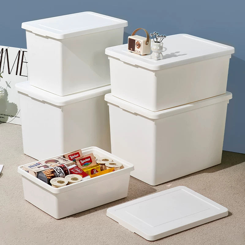 Yangyangyu Thickened Plastic Storage Box with Lid for Home Organization