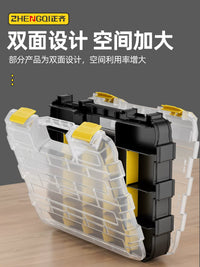 Portable Parts Organizer Box with Adjustable Dividers for Screws, Drill Bits, and Hardware Tools
