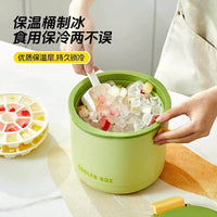 Insulated Ice Bucket with Lid and Handle, Large Capacity Portable Ice Container for Outdoor Picnics and Camping