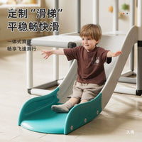 Kids Indoor Modular Climbing Frame with Slide and Activity Center for Early Childhood Development