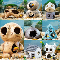 Ceramic Aquarium Decoration Fish Tank Ornament Cichlid Breeding Cave Shrimp Shelter