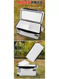 36L Rolling Fishing Cooler Box with Seat, Insulated for Outdoor Fishing, Refrigeration, and Preservation