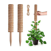 Coir Moss Pole for Climbing Plants, Extendable Coconut Fiber Plant Support Stake