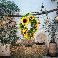 Artificial Sunflower Wreath for Wedding & Home Decor