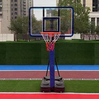 Adjustable Portable Basketball Hoop with Wheels for Kids and Adults, Hand-Crank Lift System