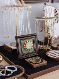 Vintage Wooden Jewelry Display Stand Umbrella Necklace Bracelet Earring Holder Organizer