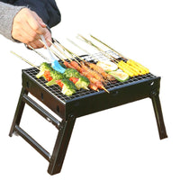Portable Folding BBQ Grill for Home Outdoor Use, Charcoal Barbecue Stove, Disposable Grill Option