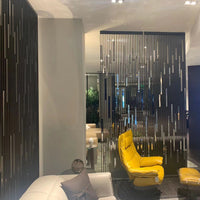 Luxury Stainless Steel Room Divider Screen for Living Room, Office, Hotel, and Staircase Partition