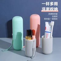 Portable Travel Toothbrush Cup Set for Home, Dorm, and Outdoor Use