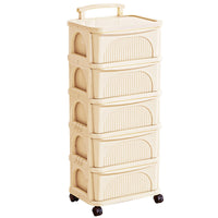 Multi-layer Storage Cart with Wheels, Dustproof Organizer for Bedroom, Sundries, and Toys