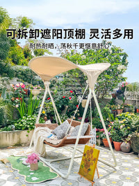 Purple Leaf Yiyun Outdoor Patio Swing Double Hammock Garden Balcony Hanging Chair