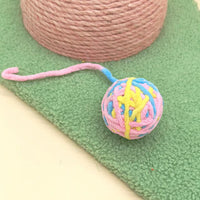 Catnip Yarn Ball Toy with Bell for Kittens and Adult Cats, Interactive Plush Pet Toy