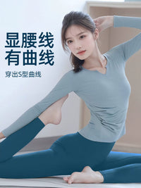 Women's Long Sleeve Seamless Yoga Set for Pilates & Training