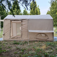 Inflatable Oxford Cloth Camping Tent for 2-8 People, 12sqm, 420D, Waterproof, Moisture-proof, Portable, Easy Setup