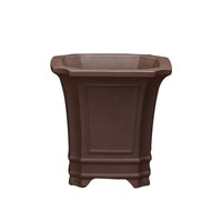 Mini Zisha Clay Square Planter for Succulents & Bonsai, Desktop Decorative Pot