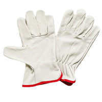 Cowhide Leather Driver Work Gloves with Reinforced Thumb, 10-inch