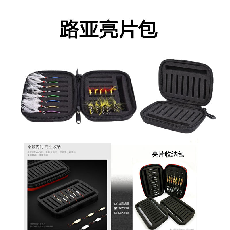 EVA Fishing Lure Hook Line Sequin Storage Bag Fly Fishing Hook Box Portable Waterproof Lure Accessory Case